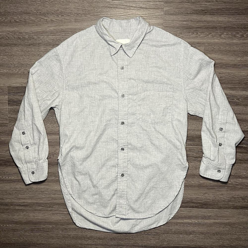 Citizens of Humanity Kayla Shirt Women's S Whisper Grey Herringbone USA EUC